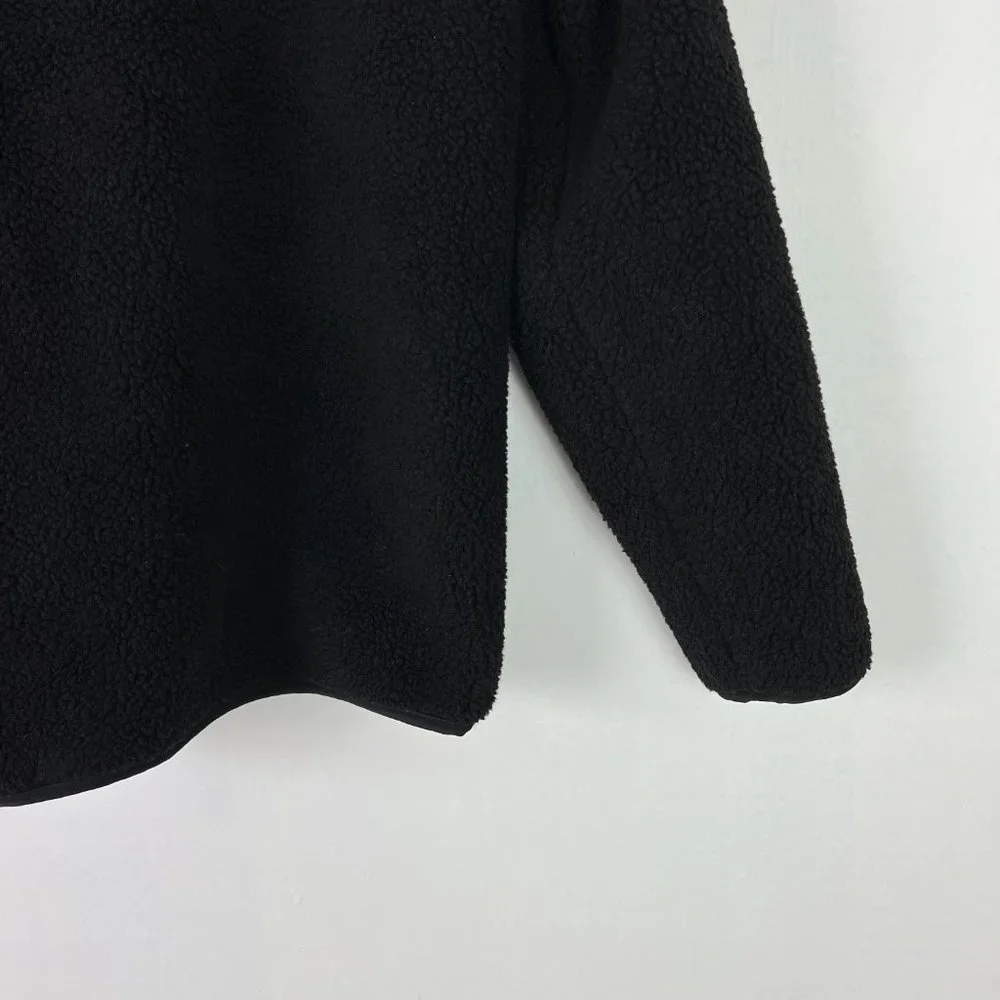 Theory Glacial Fleece Jacket Full Zip Black Size Medium M - Picture 13 of 16